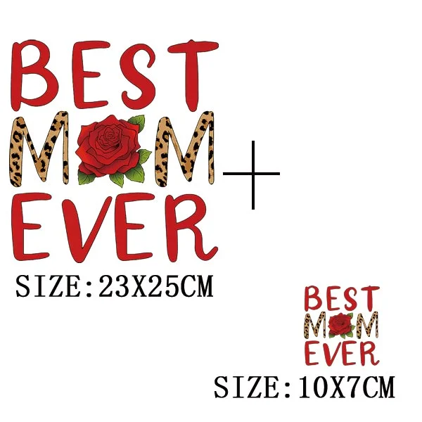 Mom&Baby Thermal Sticker On T-shirt DIY Washable Iron On Transfer For Clothing Loveful Design On Parent-children Clothes Patches