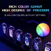 RGB digital tube clock Nixie tube clock IPS color screen digital clock DIY analog digital tube desktop digital clock decoration gift