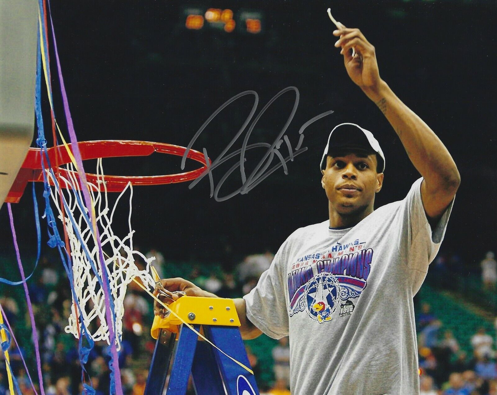 Autographed BRANDON RUSH Kansas Jayhawks 8x10 with COA