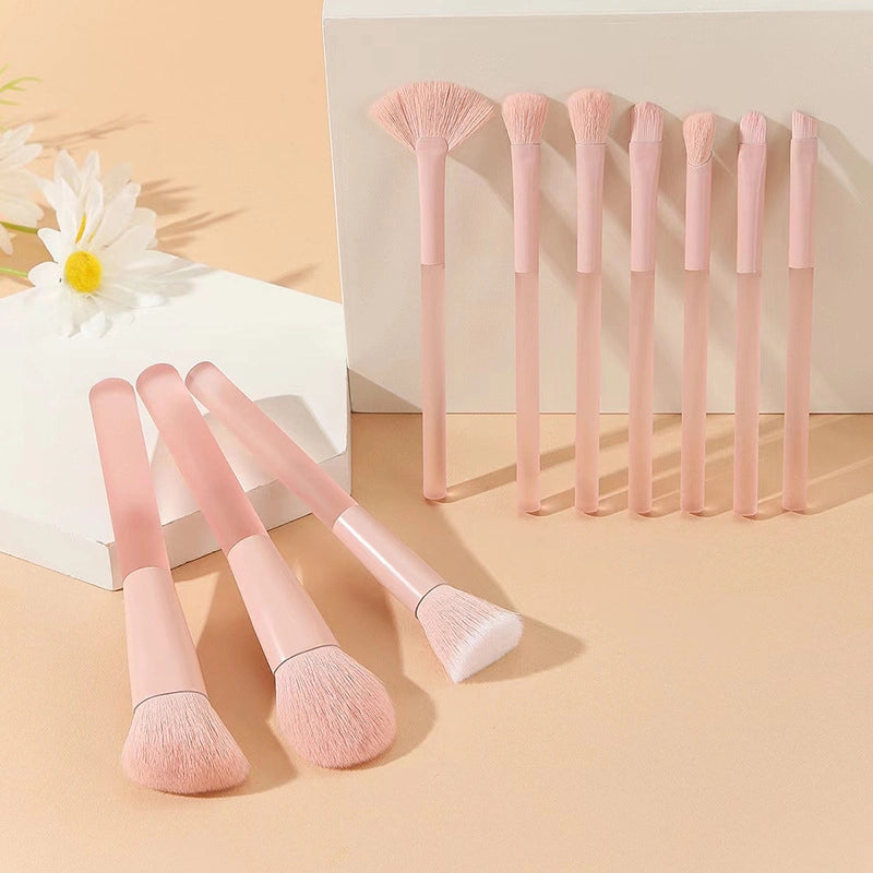 Lady Minimalist Artificial Fiber Plastic Handgrip Makeup Brushes 1 Set