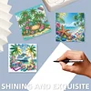 6pcs seaside diy diamond art grußkarten dankkarten und feiertagssegen