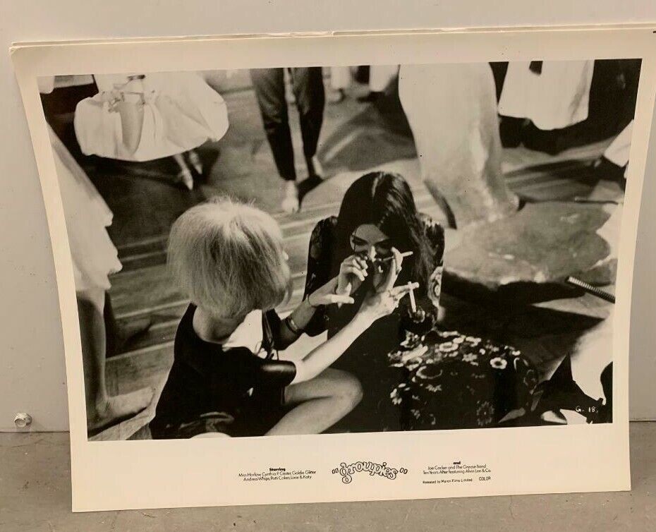 Groupies 1970 Miss Harlow Joe Cocker B&W 8x10 Promo Photo Poster painting Original Lobby Card