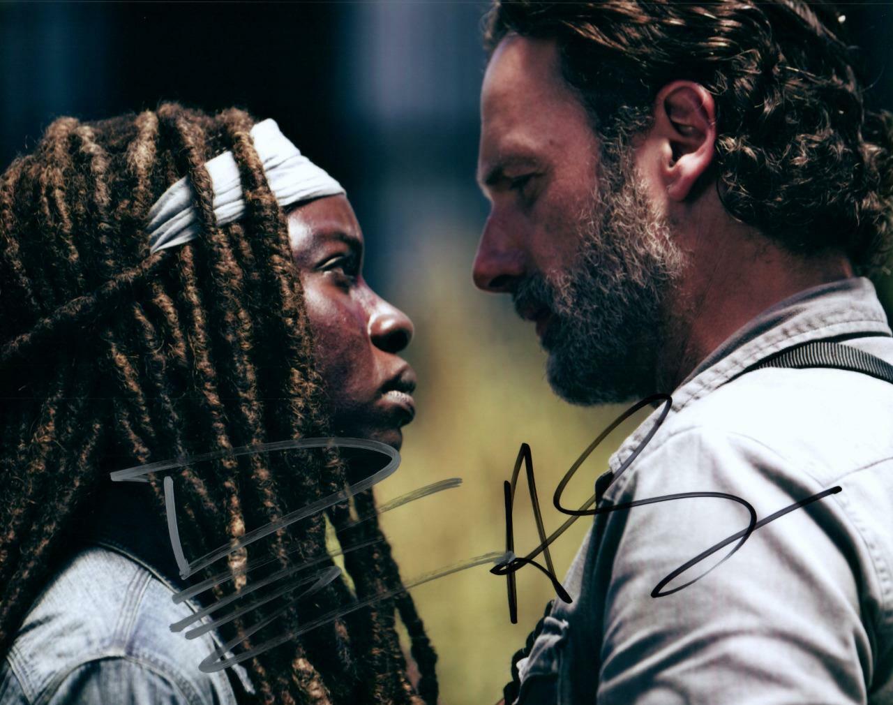 Danai Gurira Andrew Lincoln signed 8x10 Photo Poster painting Pic autographed Picture with COA