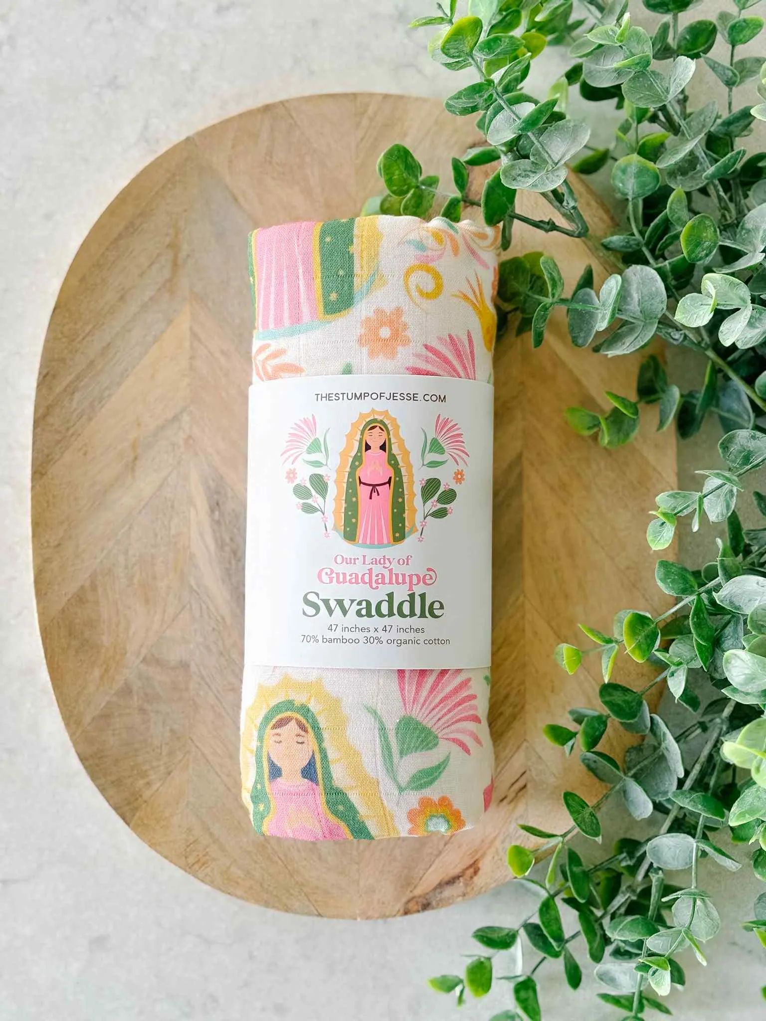 Our Lady of Guadalupe Muslin Swaddle