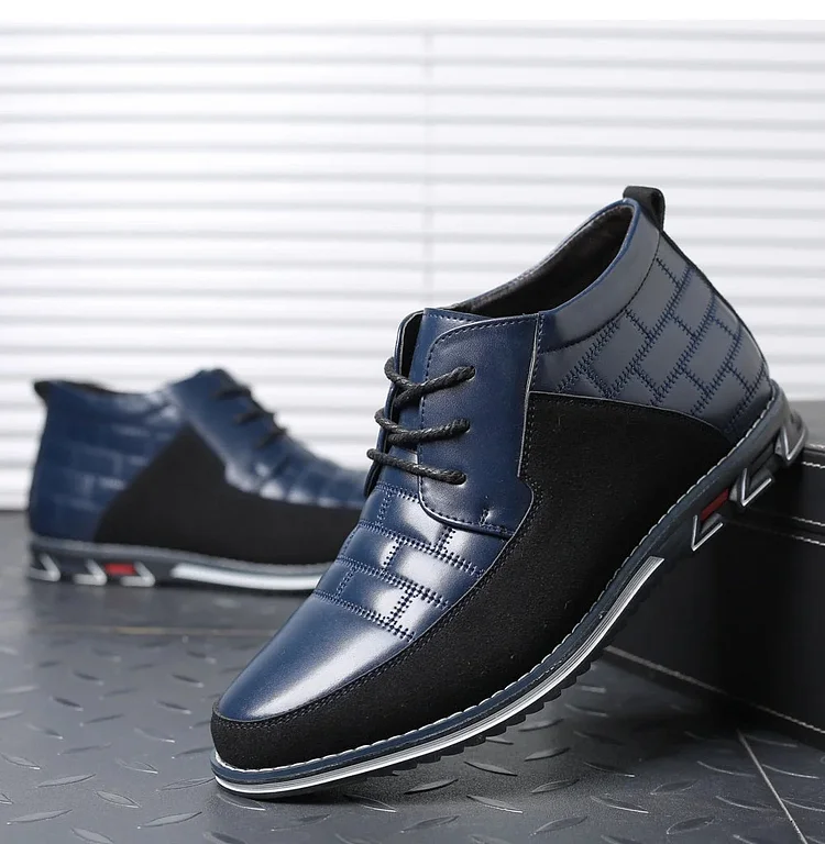 High Top Oxford Derby Leather Shoes