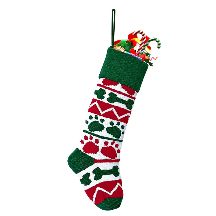 Christmas Decorative Socks Gift Socks Hanging Elk Wool Stocking Jacquard Christmas Stocking VOCOSI VOCOSI