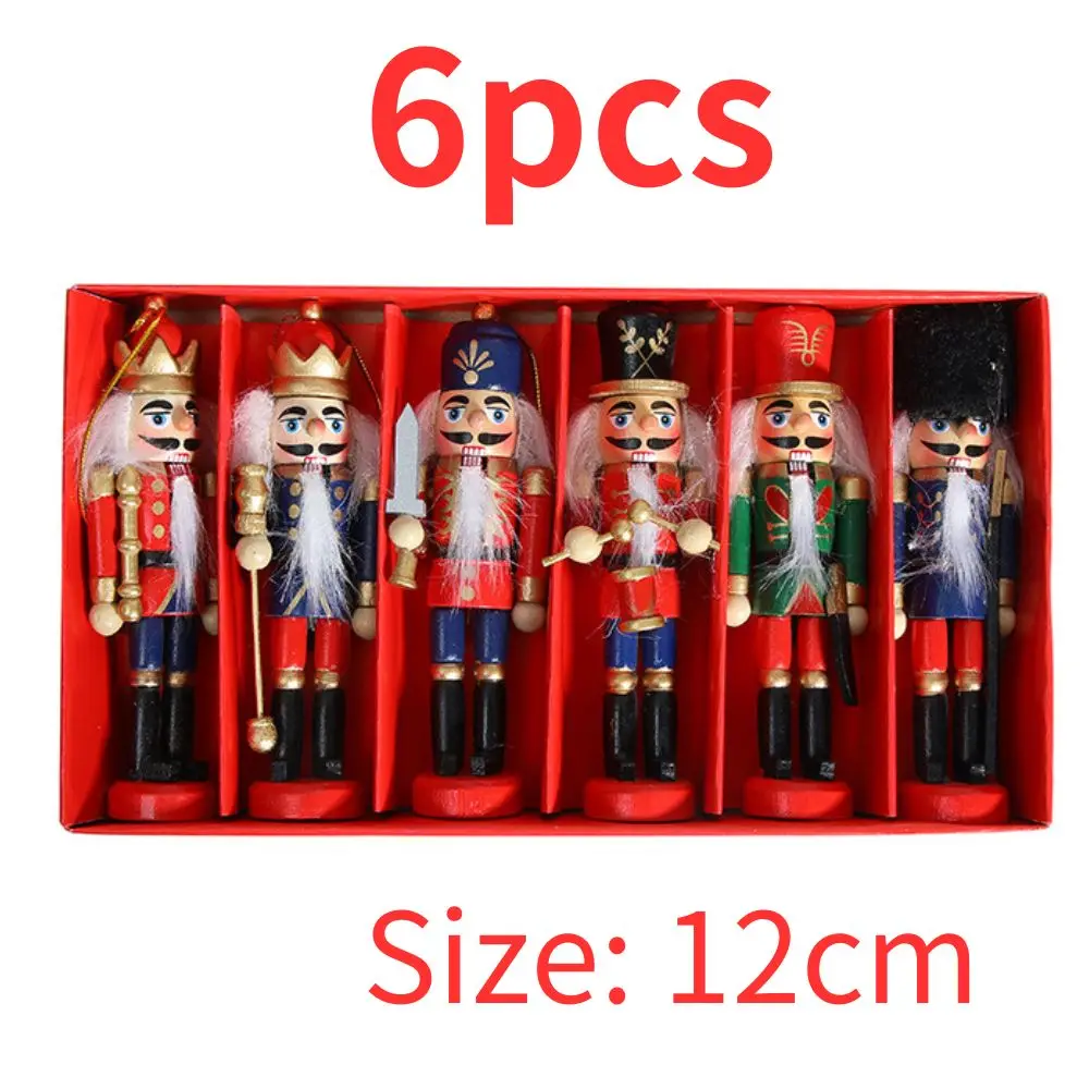 Tegooe Classic Wooden Nutcracker Soldier Miniatures - Christmas Desktop Ornaments