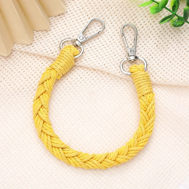 Minimalist Solid Color Cotton Polyester Knitting Mobile Phone Chain