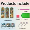 (US Only)3Pcs Butterfly DIY Diamond Art Bookmark Food Beverages Bookmark Art Supplies
