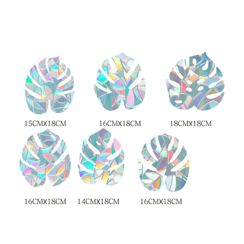 9pcs Electrostatic Glass Stickers Cat Hummingbird Trumpet Rainbow Prism PVC Glue-free Window Film Removable Glass Window Grilles