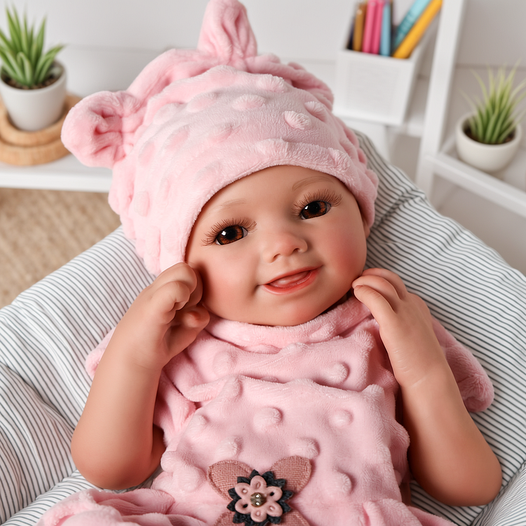 Babeside Sunny 16'' Realistic Silicone Smiling Baby Little Infant Girl Healing of the Heart