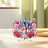 Acrylic Special Shape Flower Cake Desktop Diamond Art Kits for Home Office Decor
