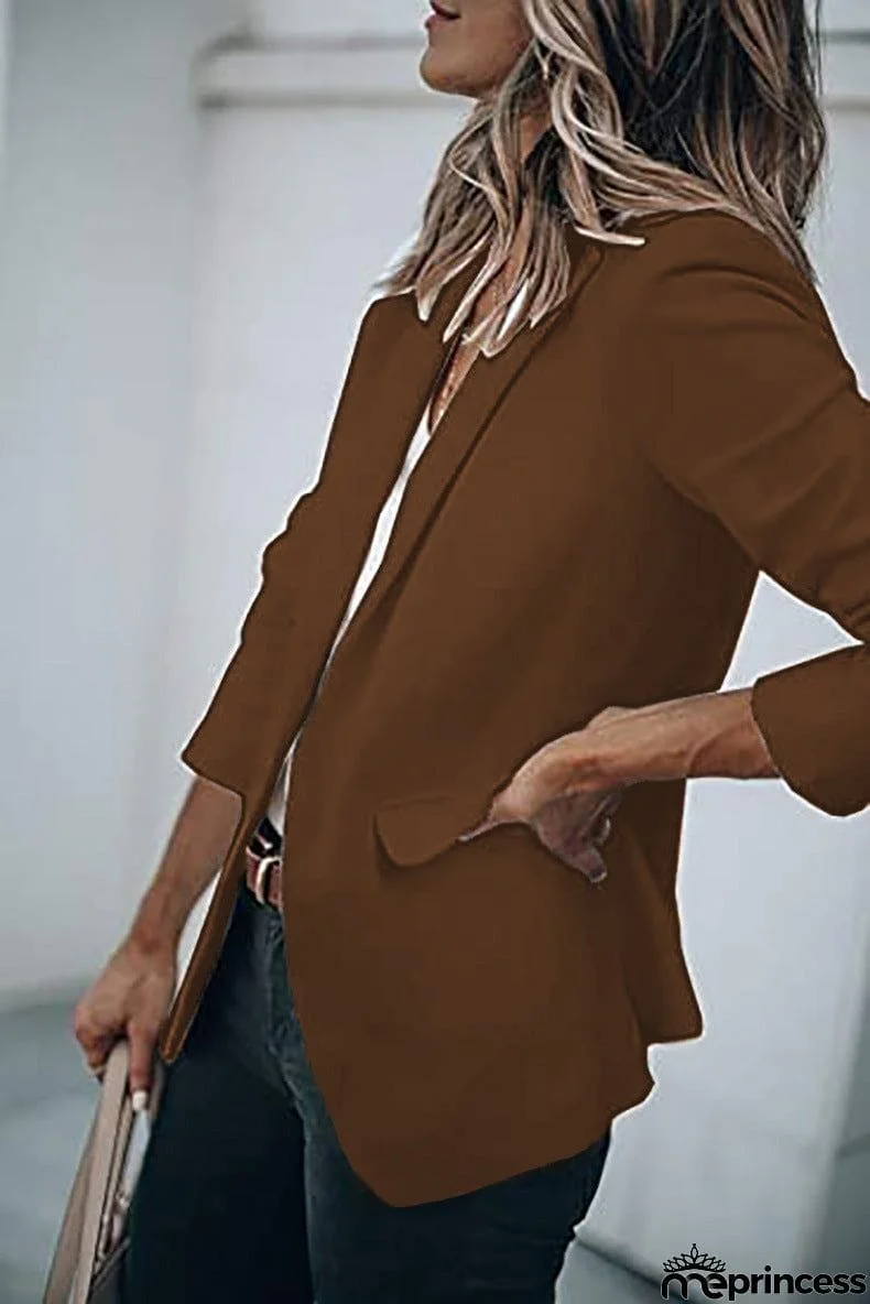 Casual Turndown Collar Coat