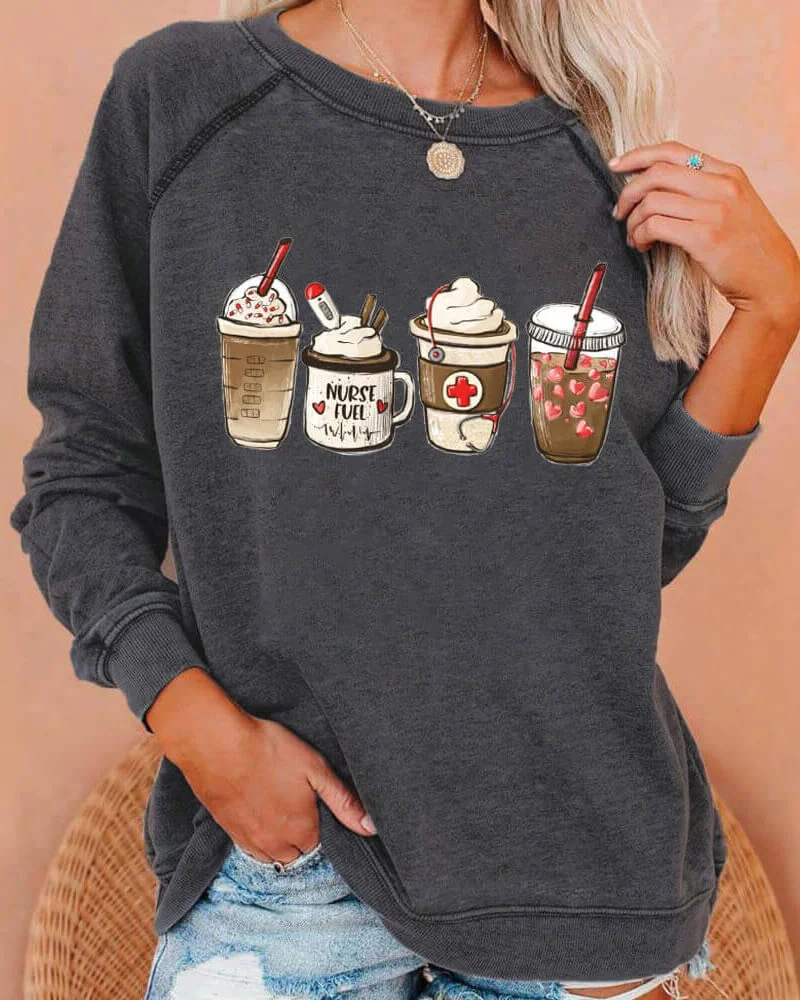 Nurse Coffee Lover Deep Gray Sweatshirt