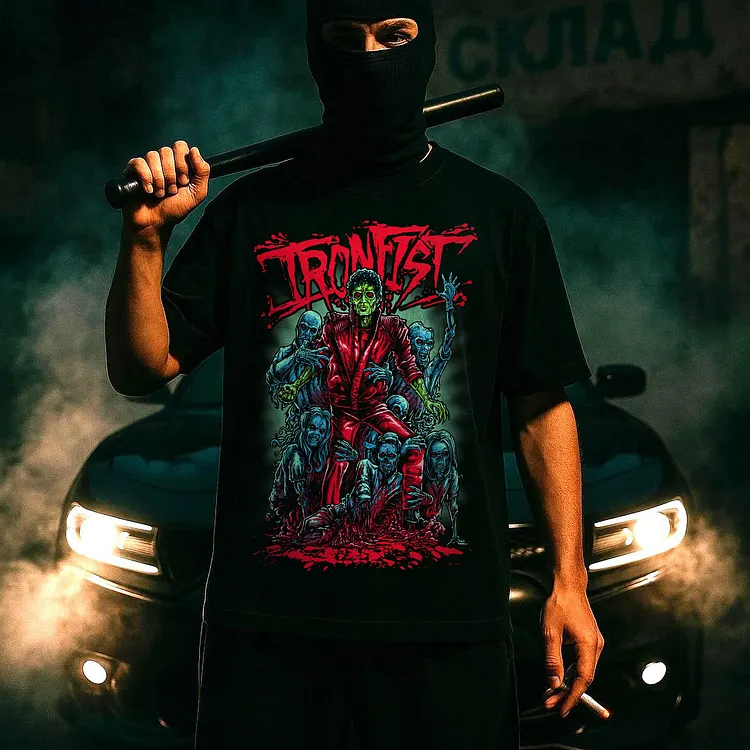 Michael Jackson Ironfist Zombie Printed Men's T-shirt