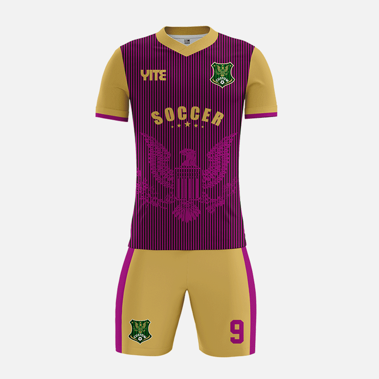YITE | YTZQ064-Yellow And Purple  Soccer Uniforms
