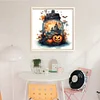 (Stamped/Counted) Halloween Glass Bottle Scene-11CT Cross Stitch 45*45cm/17.72*17.72in