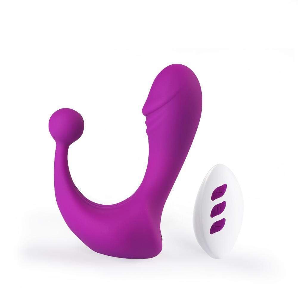 Remote Control Rechargeable 9 Frequency 3 Speed Clitoris and G-Spot Vibrator-FUNSEXDOLLS