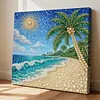 DIY Pearl Painting - Handmade Self - Adhesive Pearls - Beach scenery