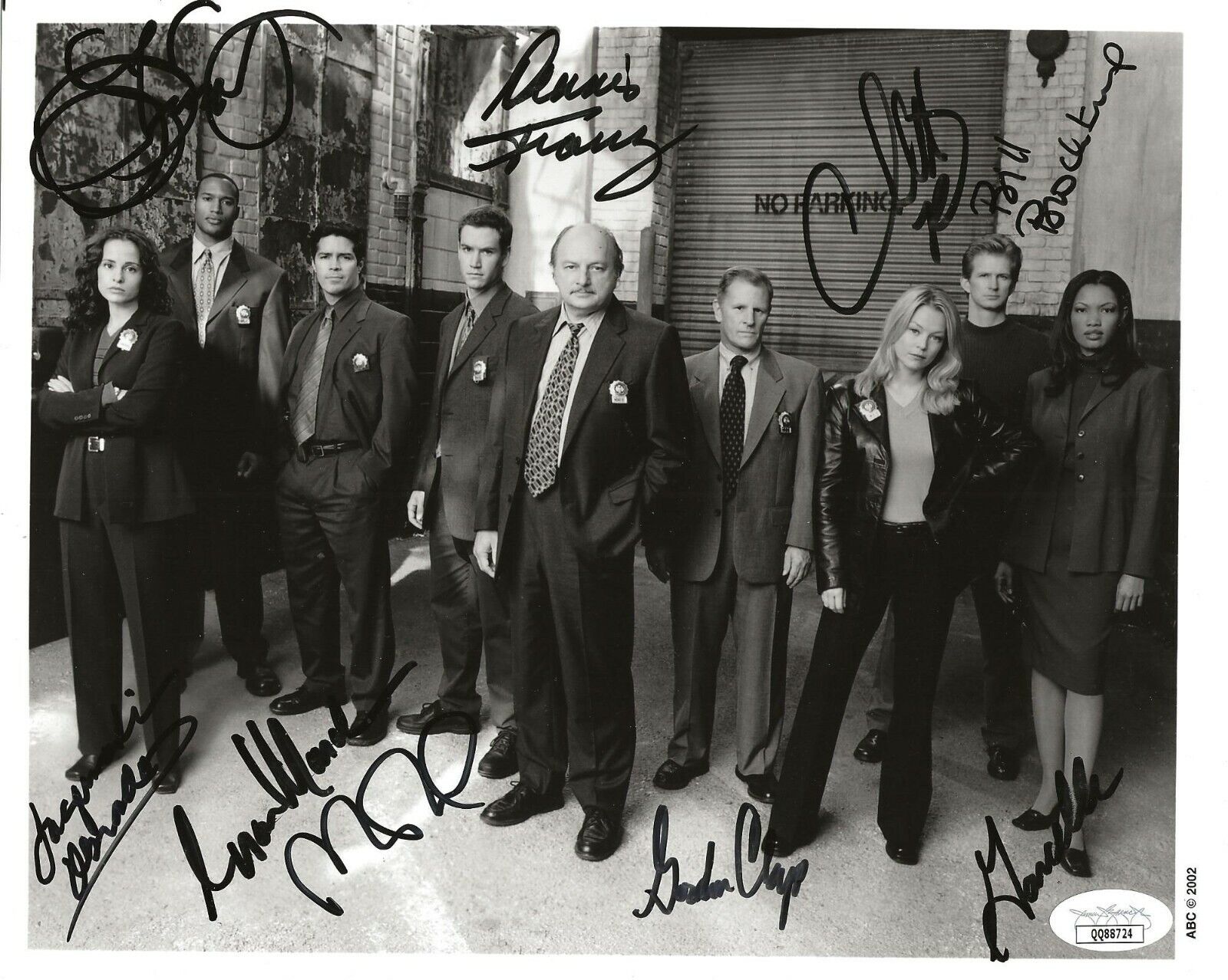 NYPD Blue Season 9 Cast signed 8x10 Photo Poster painting All 9 Dennis Franz, Gosselaar JSA