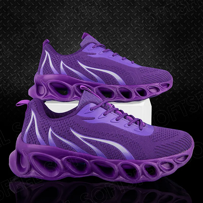 Softsfeel Women's Relieve Foot Pain Perfect Walking Shoes Purple