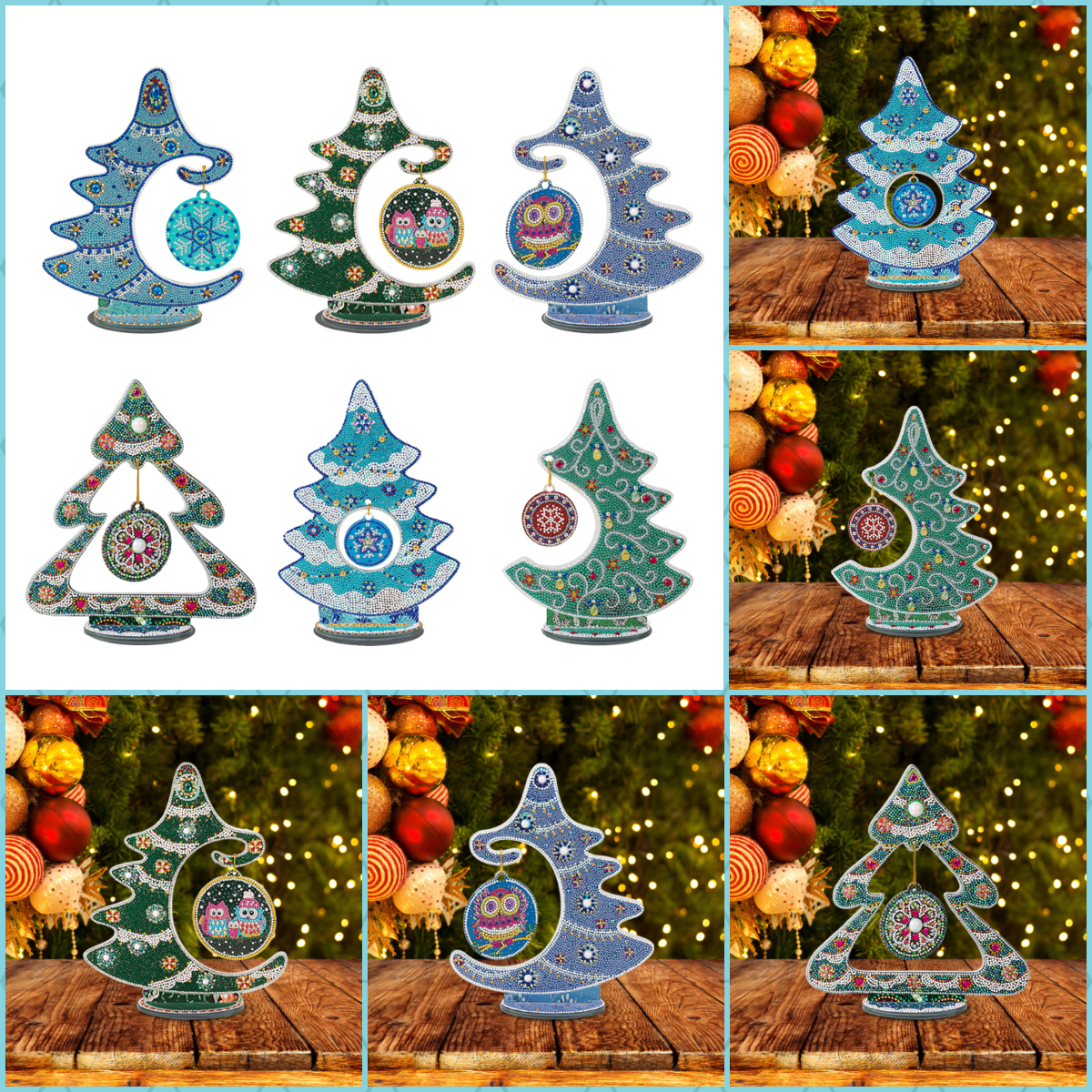 DIY Diamond Painting Crystal Moon Star Christmas Desk Ornaments Kit  Rhinestone Mosaic Craft Home Room Decorations Dropshipping