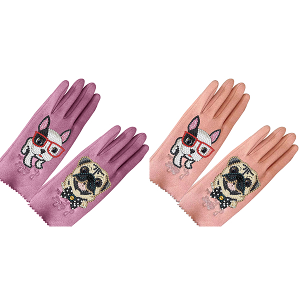 

1 Pair Cat Winter Gloves - 5D DIY Craft Fashion Accessories (Need help with irons), Pink, 501 Original