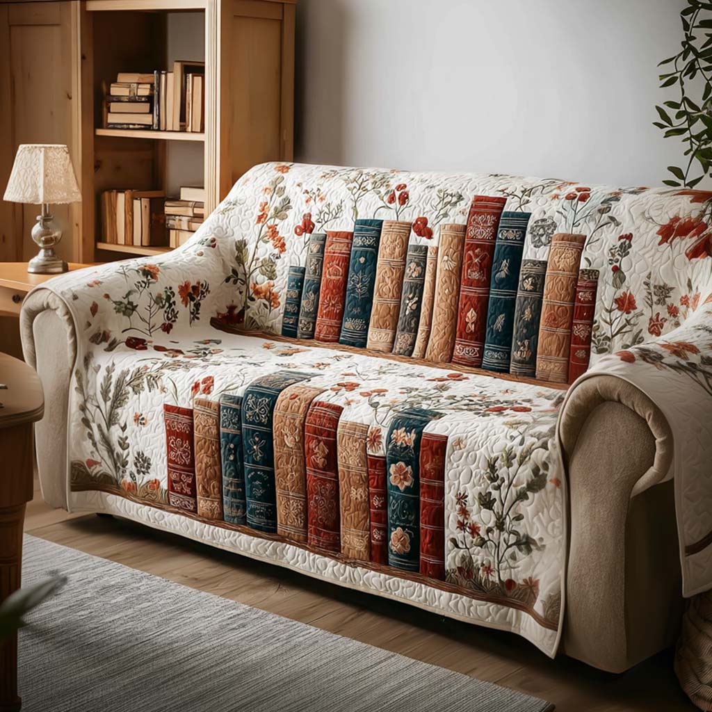 Book Nook Quilted Sofa Cover NCU0NT11438 everthome