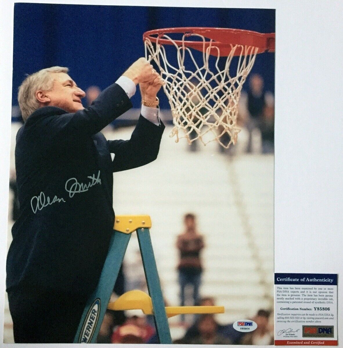 G.O.A.T.!!! Dean Smith Signed NORTH CAROLINA TAR HEELS 11x14 Photo Poster painting PSA/DNA