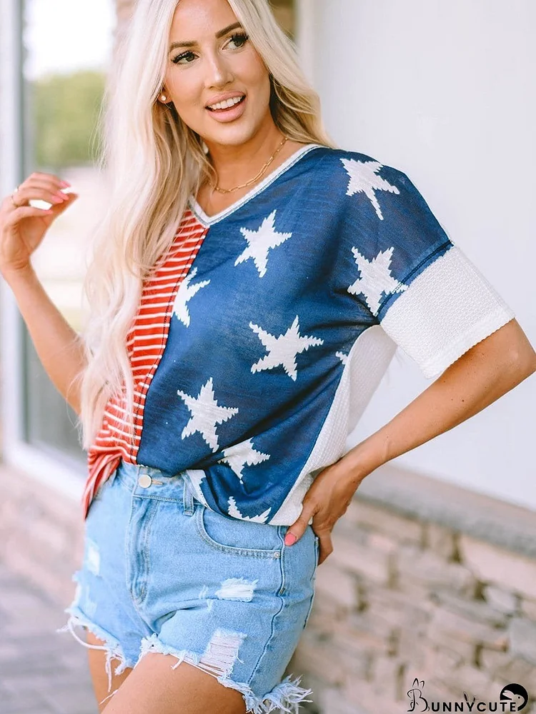 Vintage Flag Print T-Shirt