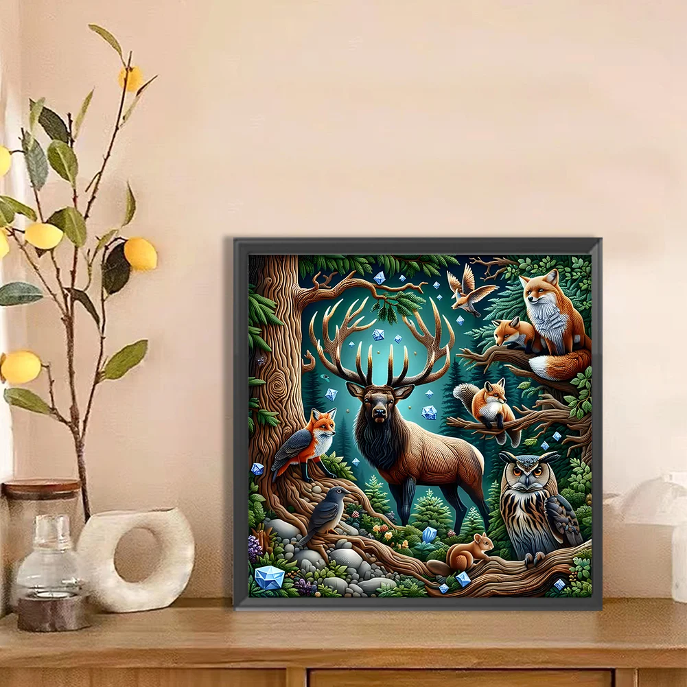 Diamond Painting - Full Round Drill - Reindeer(Canvas|40*40cm)