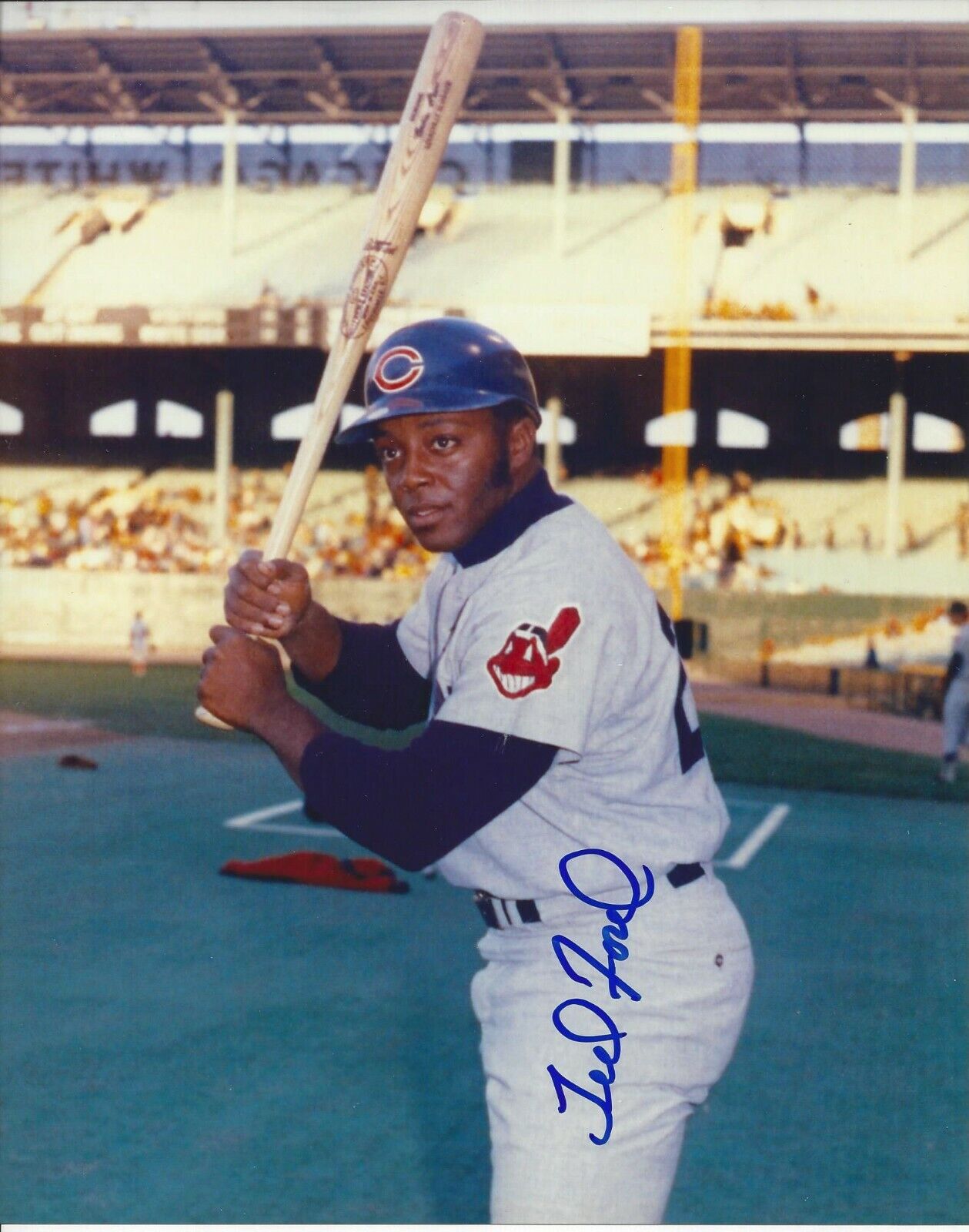 Ted Ford autographed 8x10 Cleveland Indians#7