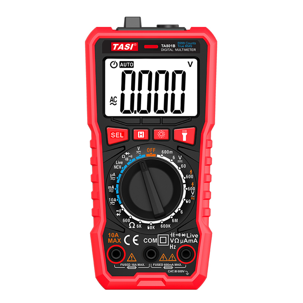 

Digital Multimeter Ture RMS AC DC NCV Tester Volt Voltmeter Ammeter Meter, Ta801b, 501 Original