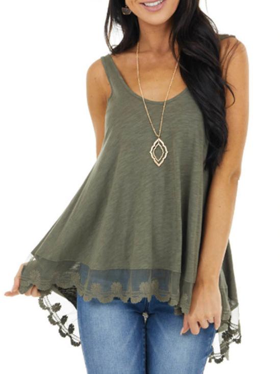 Women Half Sleeve V-neck Solid Color Dress