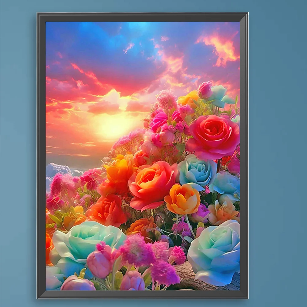 DIY Paint By Number 30*40cm - Sea Of Flowers