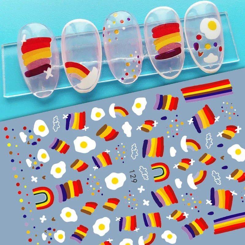 1 Sheet Dragon Snake Stickers Nail 3D Black Gothic Style Self Adhesive Slider Leaves Flowers Nails Art Decoration Decals Wraps-Nail Inspo