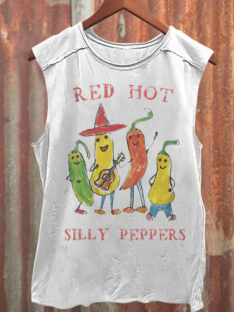 Teecade Teecade Vintage Silly Peppers Tank Top