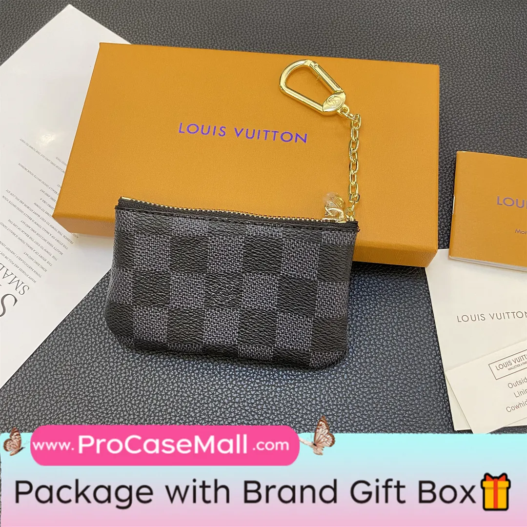 Louis Vuitton Monogram Canvas Leather Coin Purse Checkerboard Wallet