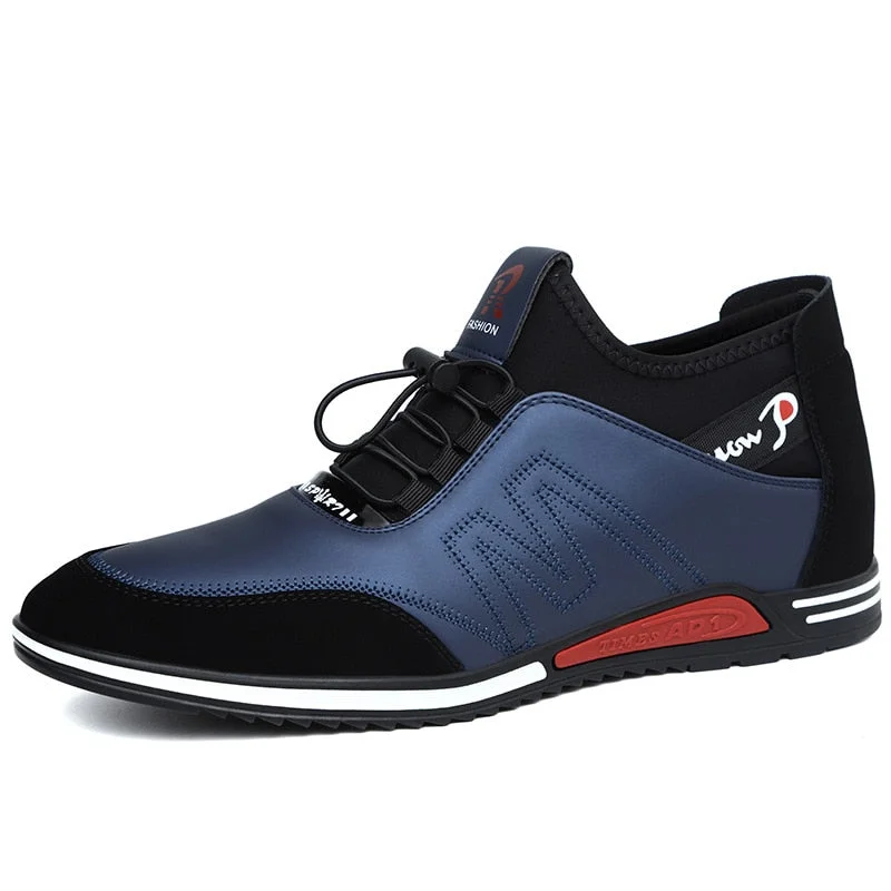 Autumn And Winter Men's Business Casual Leather Shoes Invisible Increase 6cm Warm Shoes British Korean Sneakers Men's Shoes