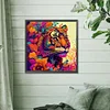 Diamond Painting-DIY Full Round Drill Colorful Tiger