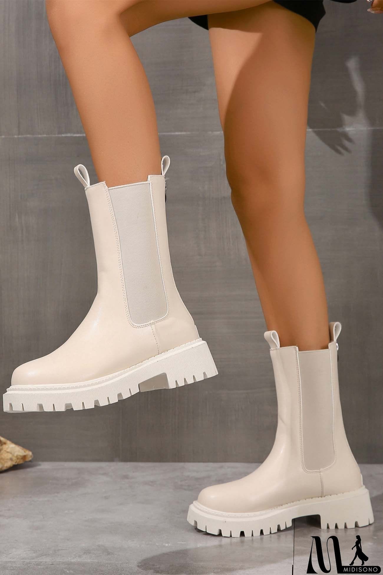 MidiSono - Chelsea Mid-Calf Platform Boots