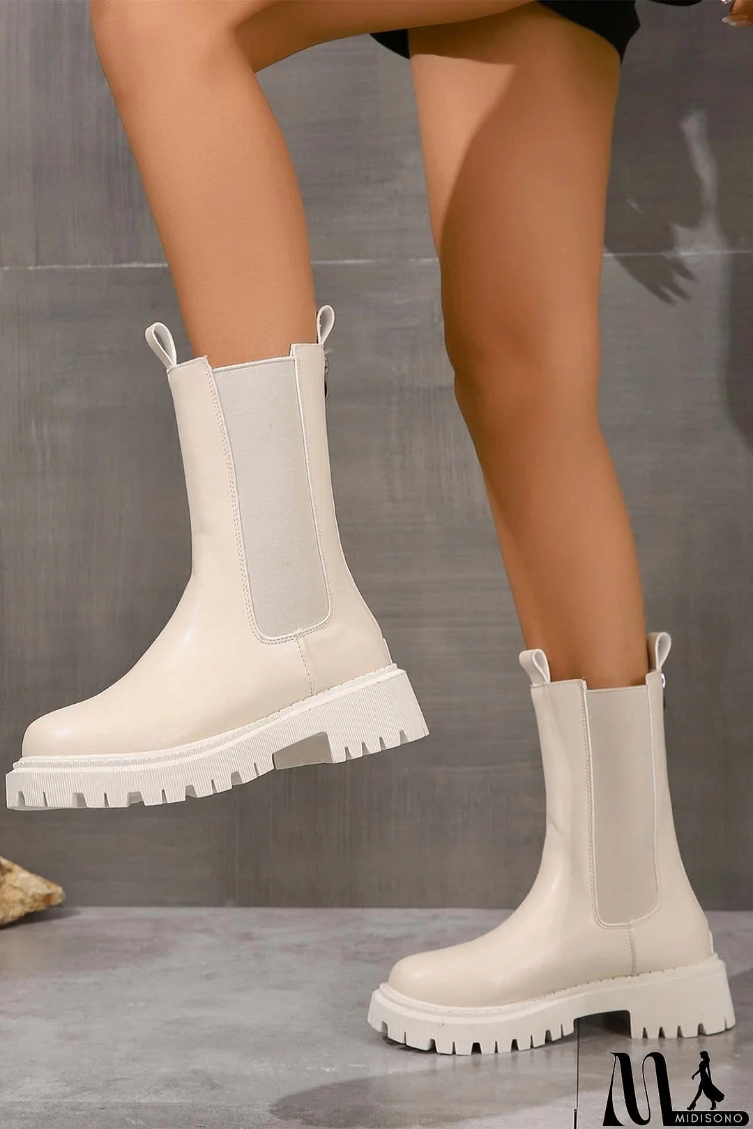 MidiSono - Chelsea Mid-Calf Platform Boots