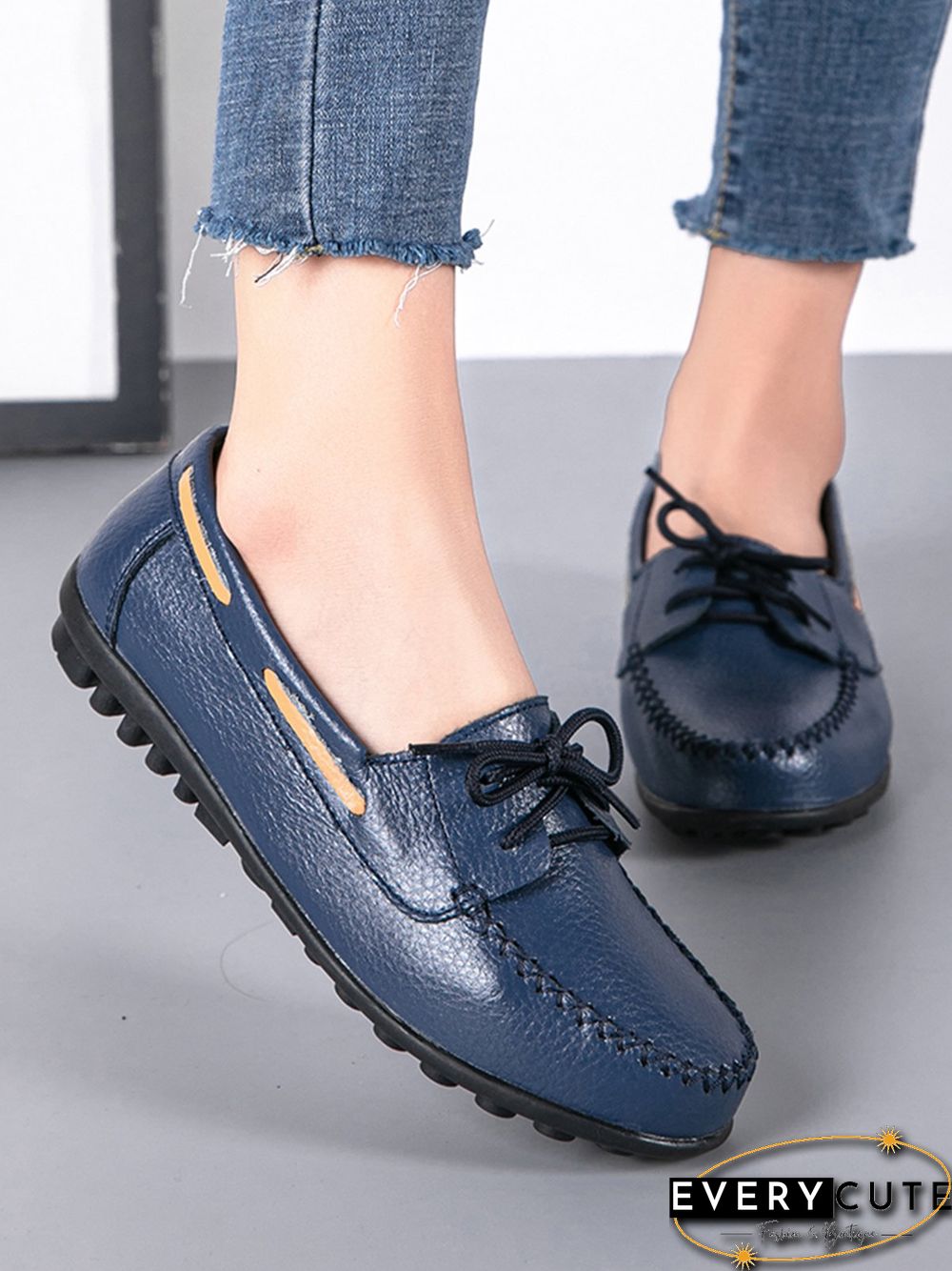 Retro Casual Simple Lace-up Flat Shoes