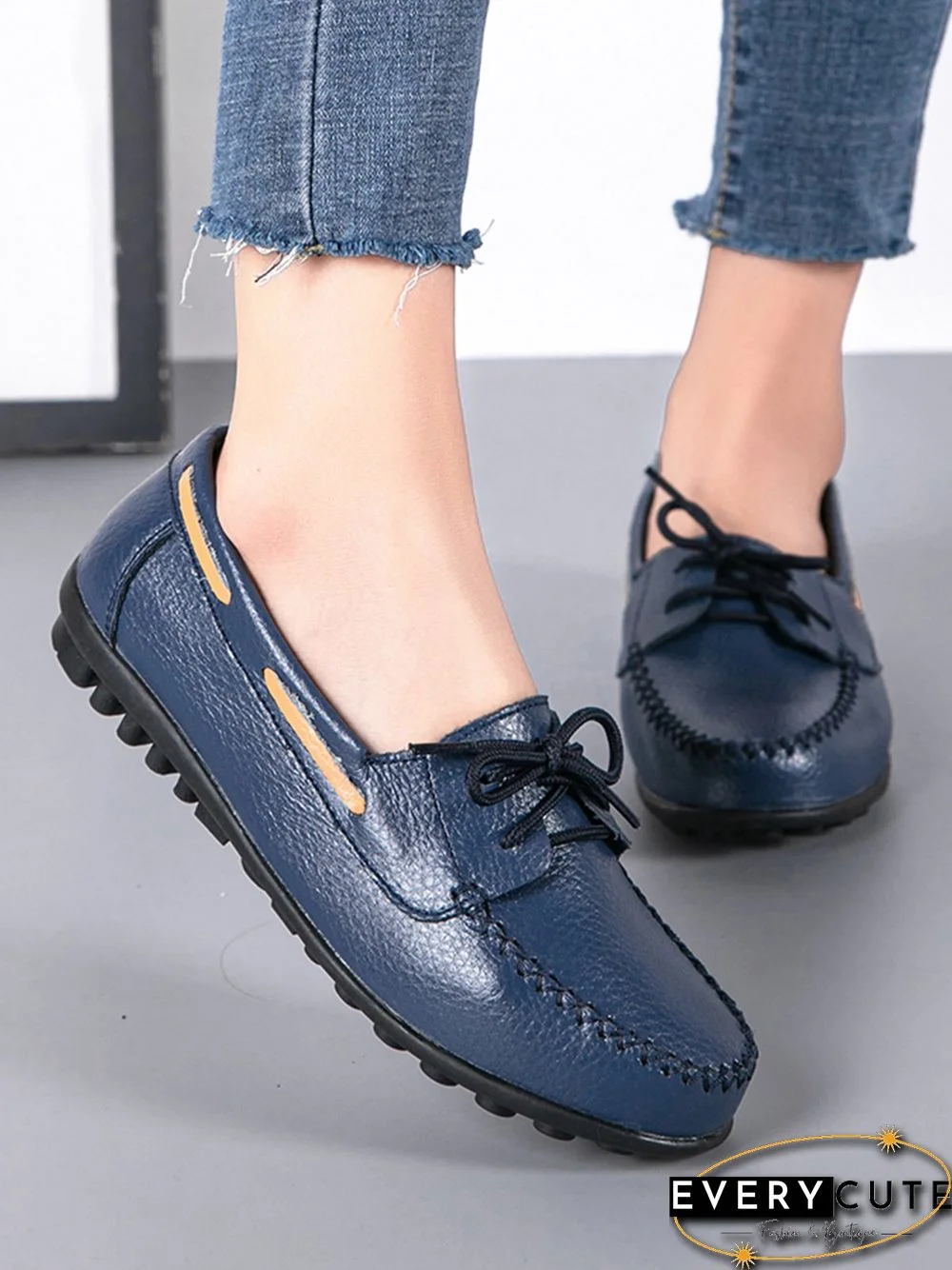 Retro Casual Simple Lace-up Flat Shoes