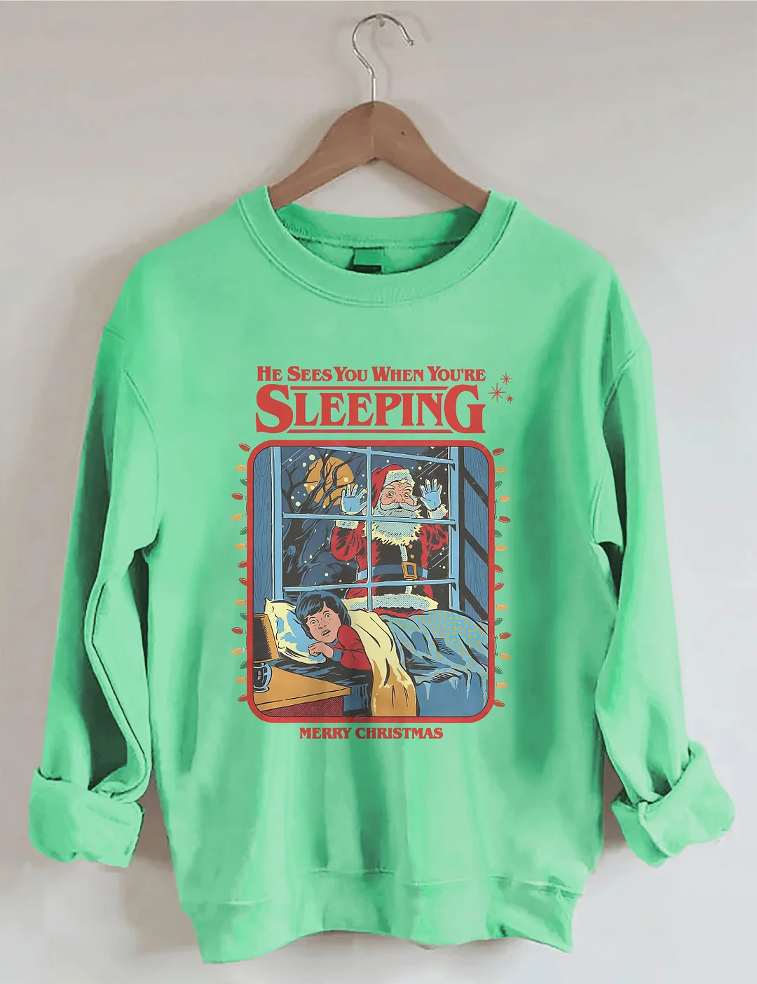 Vintage Creepy Santa Claus Sweatshirt