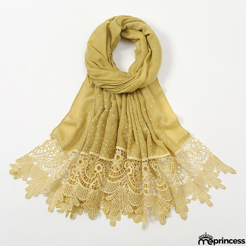 Women's Arabian Polyester Headwear Rhinestone Elegant Hijabs