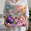 DIY Pearl Painting Butterfly for Home Decor with Frame(25x25cm)