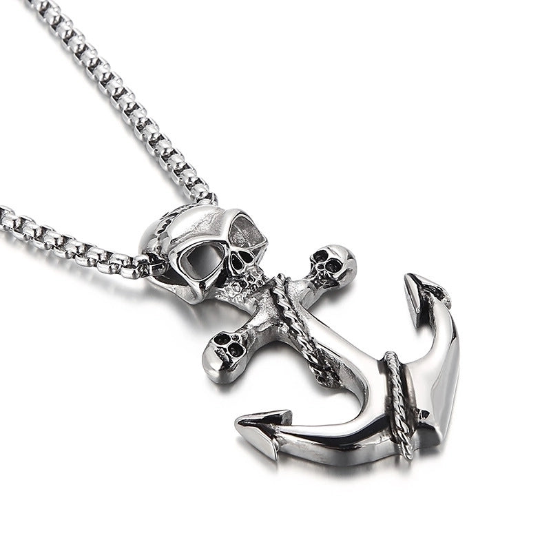 1 Piece Titanium Steel Skull Charms
