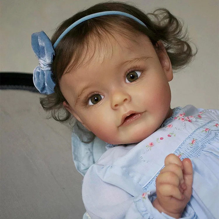  [New Series!]17'' Real Lifelike Opened Eyes Reborn Toddlers Girl Doll Set with Clothes and Bottles Named Lauren - Reborndollsshop®-Reborndollsshop®