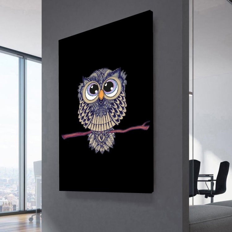 Bohemianism Owl Canvas Wall Art MusicWallArt